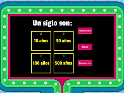 1 año - Repaso sobre la linea de tiempo