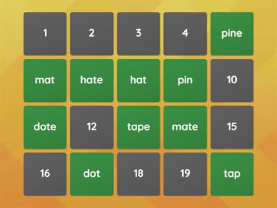 Silent e/Short Vowel Match