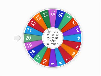 Numbers 1-20 Wheel Spin
