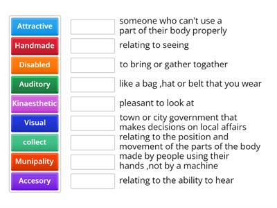 unit (1 ) 8th grade Vocabulary