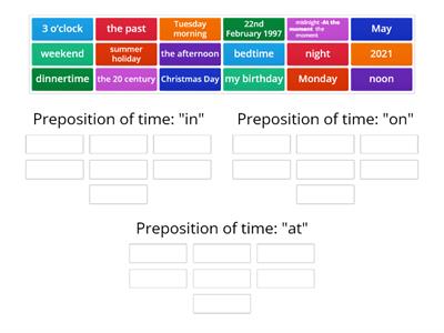  Preposition of Time