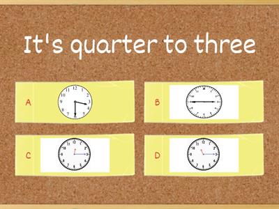 Time(quarter to\quarter past\half past)