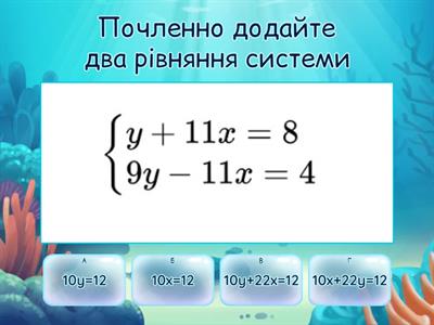 Системи лінійних рівнянь: метод додавання