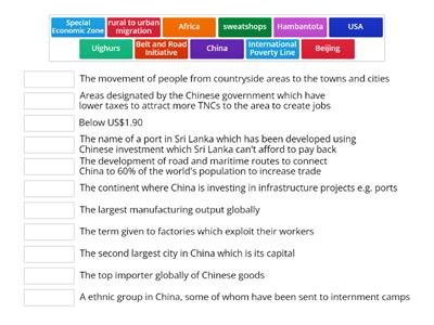 Retrieval Activity 10- China Match up