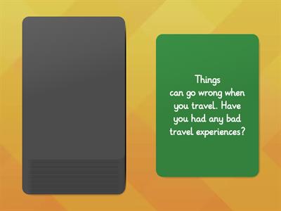 Speaking: Traveling