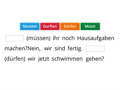 Präsens oder Präteritum? Ergänzen Sie die Modalverben.