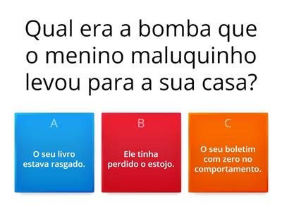  Quiz "O menino maluquinho"