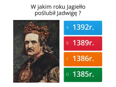 Jadwiga i Jagiełło - unia polsko litewska