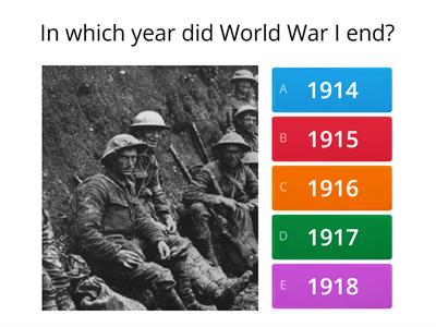 World War II - Autumn 1 Quiz
