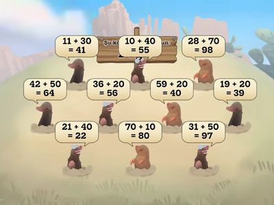 2.Sınıf Matematik Toplama Konusu Köstebek Vurmaca