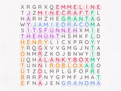 Family Word search (People, games, and a bunch more!) STILL IN PROGRESS