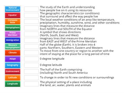 Latitude and Longitude.