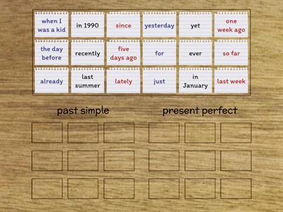 past simple vs present perfect