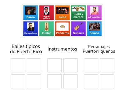 Sociales (personajes, bailes e instrumentos)