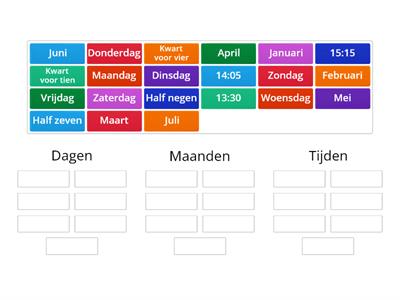 maanden dagen of tijden?