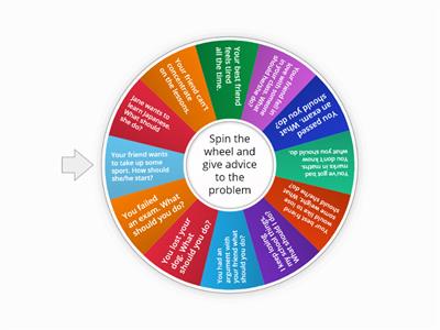 Giving advice wheel