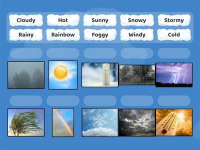 English weather - vocabulary