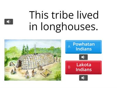  Powhatan and Lakota Indians Review Word Wall