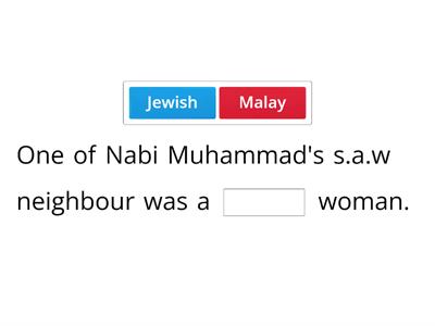 Nabi Muhammad SAW and his Jewish Neighbour