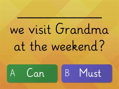 Complete the sentence with the correct modal auxiliary verb. Use the clue in the parentheses to get the correct answer.