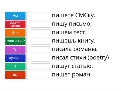 Russian 103 Lesson 5 Verb ПИСА́ТЬ