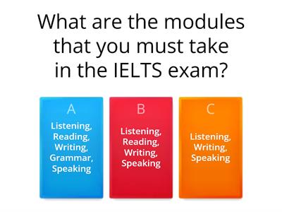 IELTS structure quiz