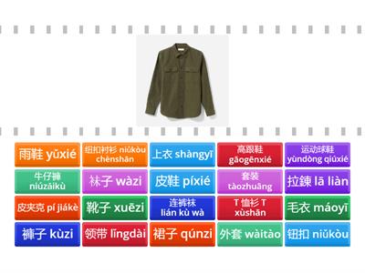 衣服 Clothing & Parts (Mandarin)