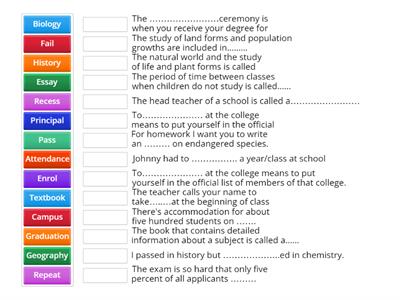 A1B Education- Vocabulary