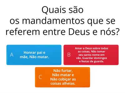 Os 10 mandamentos da Lei de Deus