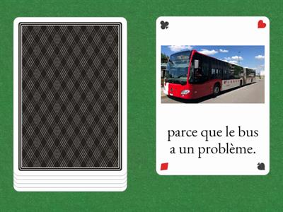 J'écris un message WhatsApp à la formatrice parce que le bus a un problème.