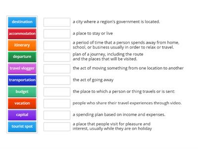 Travel Vocabulary