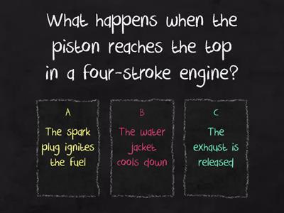 Four-Stroke Engine Operation Quiz (based on the British Council Learn English video: Education Scene 1)