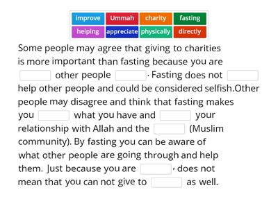 Sawm - "Giving money to charities is better than fasting"