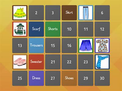 Memory game - Clothes
