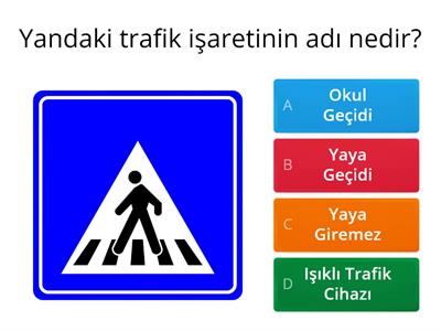 trafik işaretleri test