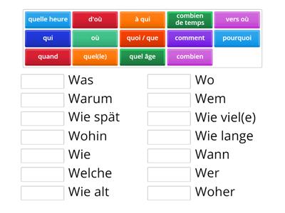 Mehr W-Fragen Französisch