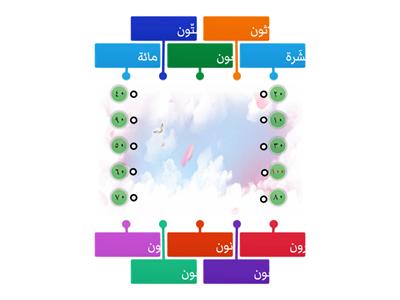 صِلْ بَيْن العَدَد والرَقَم الصَّحيح  Arapça 8