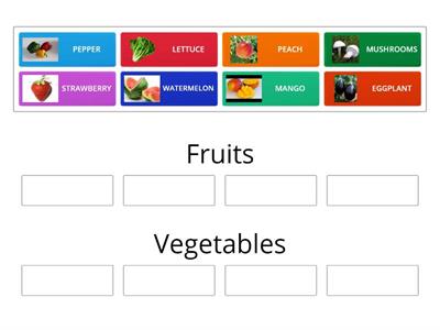 Fruits and vegetables