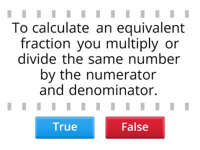 Equivalent fractions