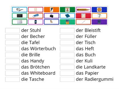 L2 Gegenstände im Kursraum