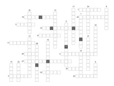 UNIT 1.2 - PEACH, PLUM AND WALNUT TREES - crossword