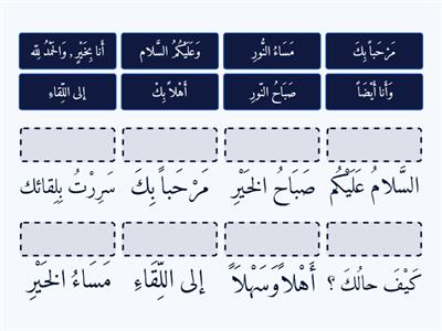 التحية  والتعارف  