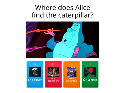 Alice in Wonderland. The caterpillar advice. 