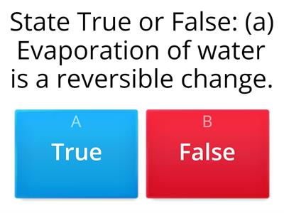 Science Quiz [Changes Around Us]