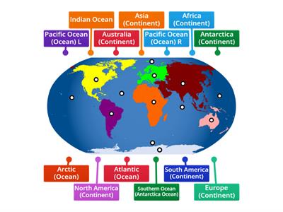 WORLD-CONTINENTS AND OCEANS