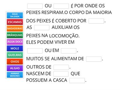 CARACTERÍSTICAS DOS PEIXES