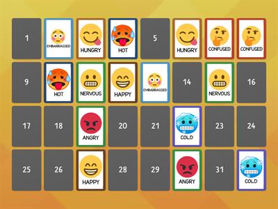 Feelings and Emotions - Memory game