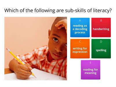 Literacy impairment quiz