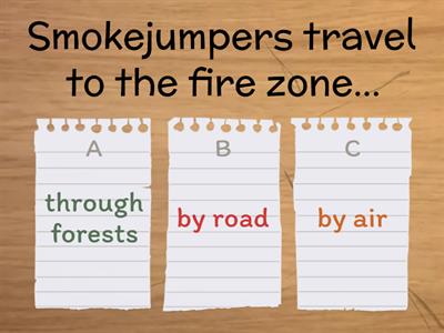 Starlight 7 unit 1a reading (Smokejumpers)