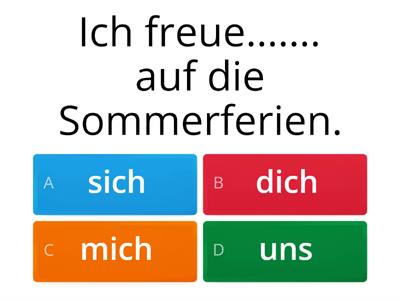 Pronomen "sich" bei Reflexivverben in Deutsch